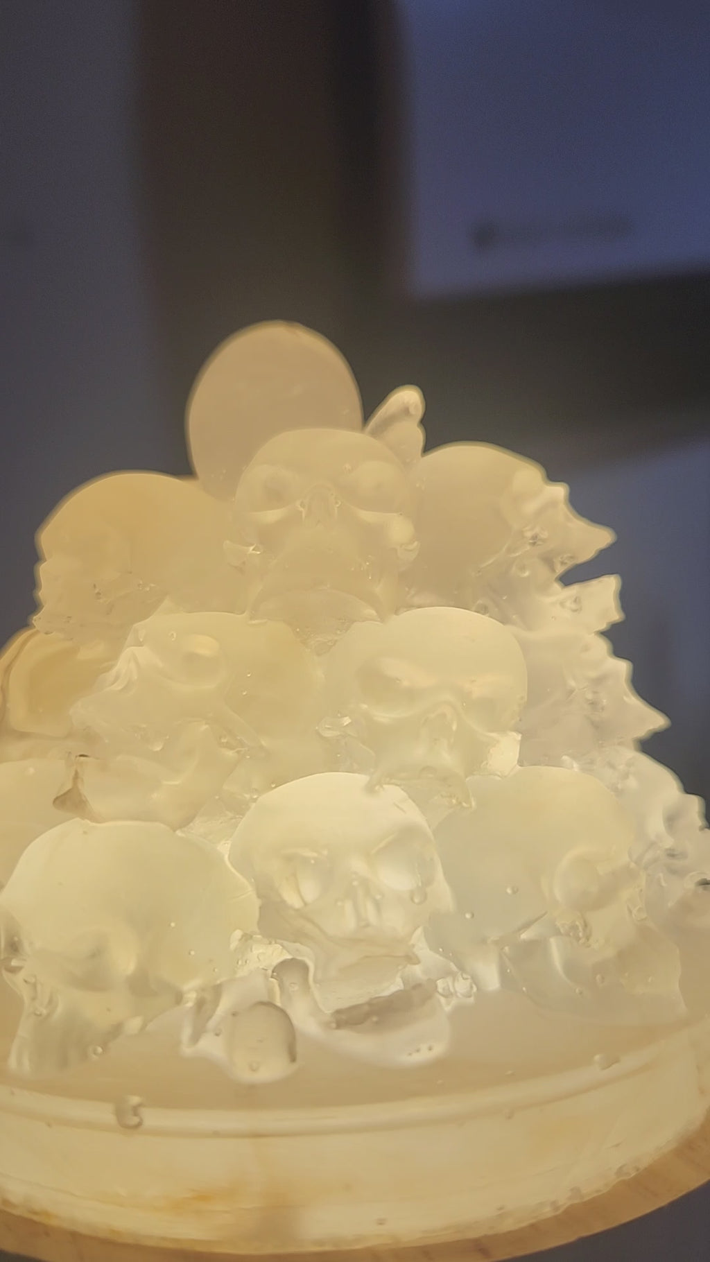Handmade Resin Pile of Skulls Light – Custom Color