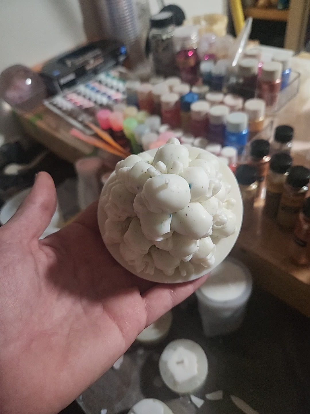 Handmade Resin Pile of Skulls Light – Custom Color