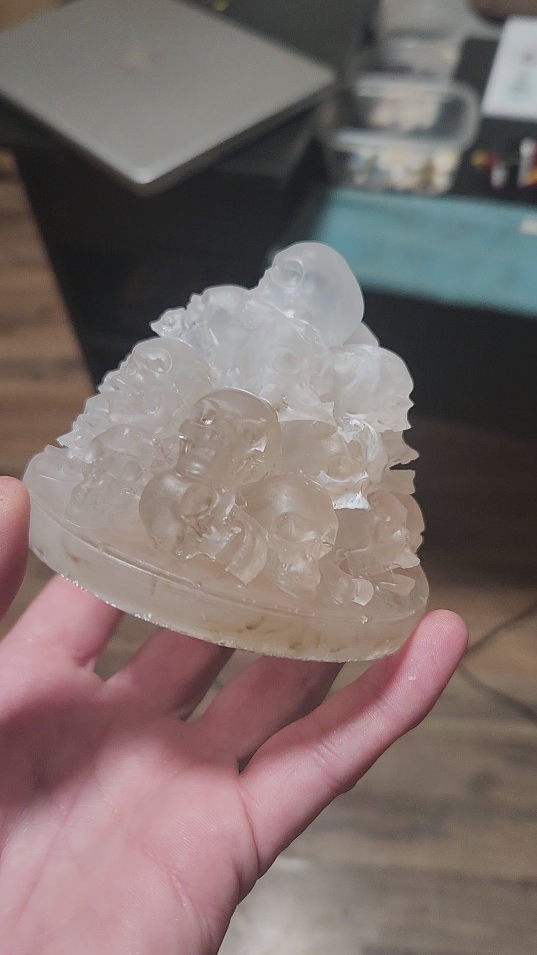 Handmade Resin Pile of Skulls Light – Custom Color