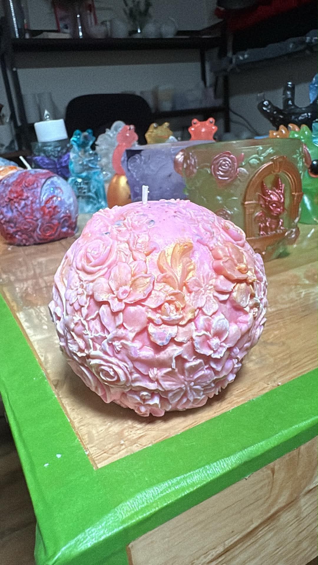 Handmade Moon Candle – Hand-Painted & Made to Order