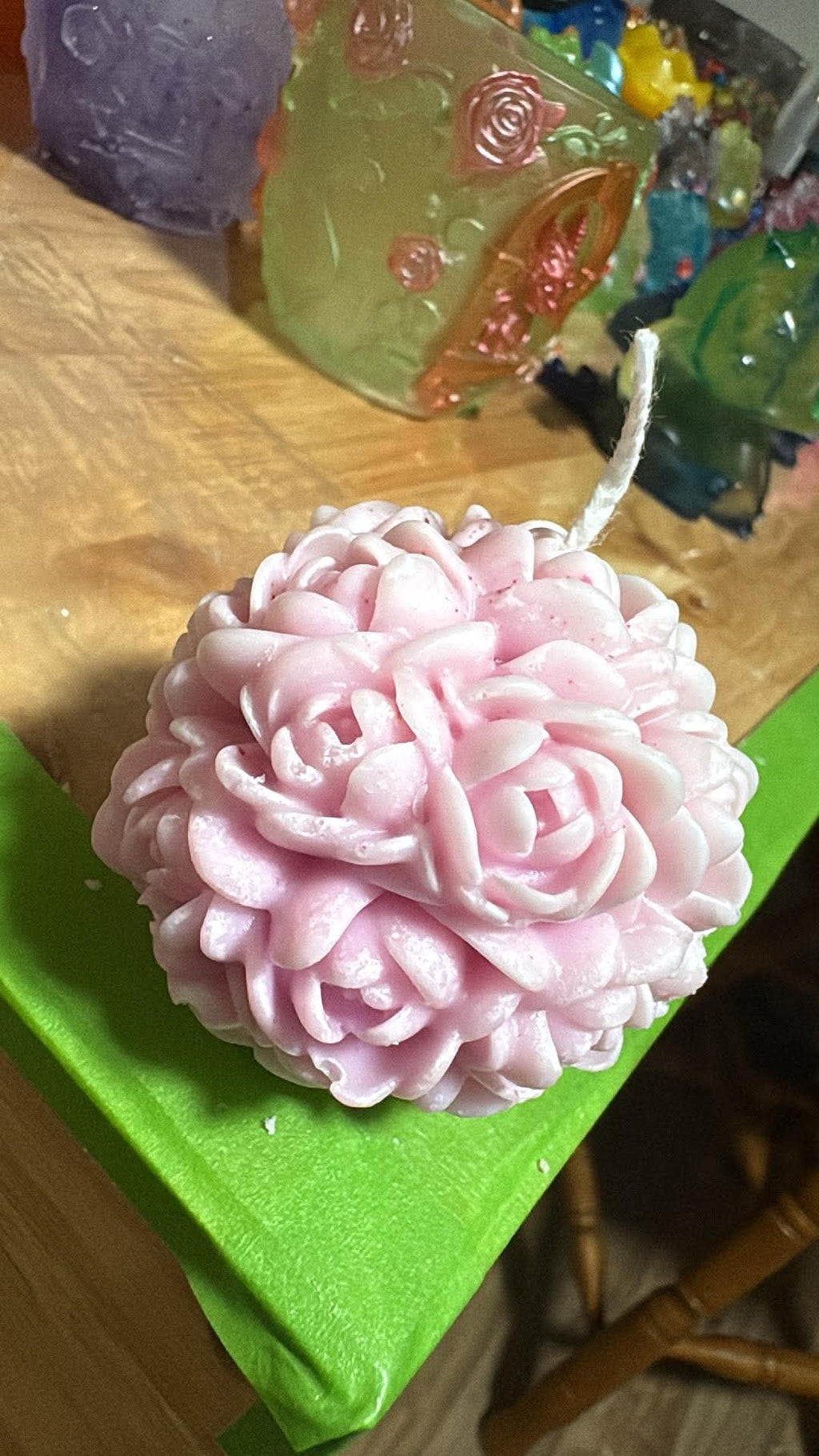 Handmade Bundle of Roses Candle – Hand-Painted & Made to Order