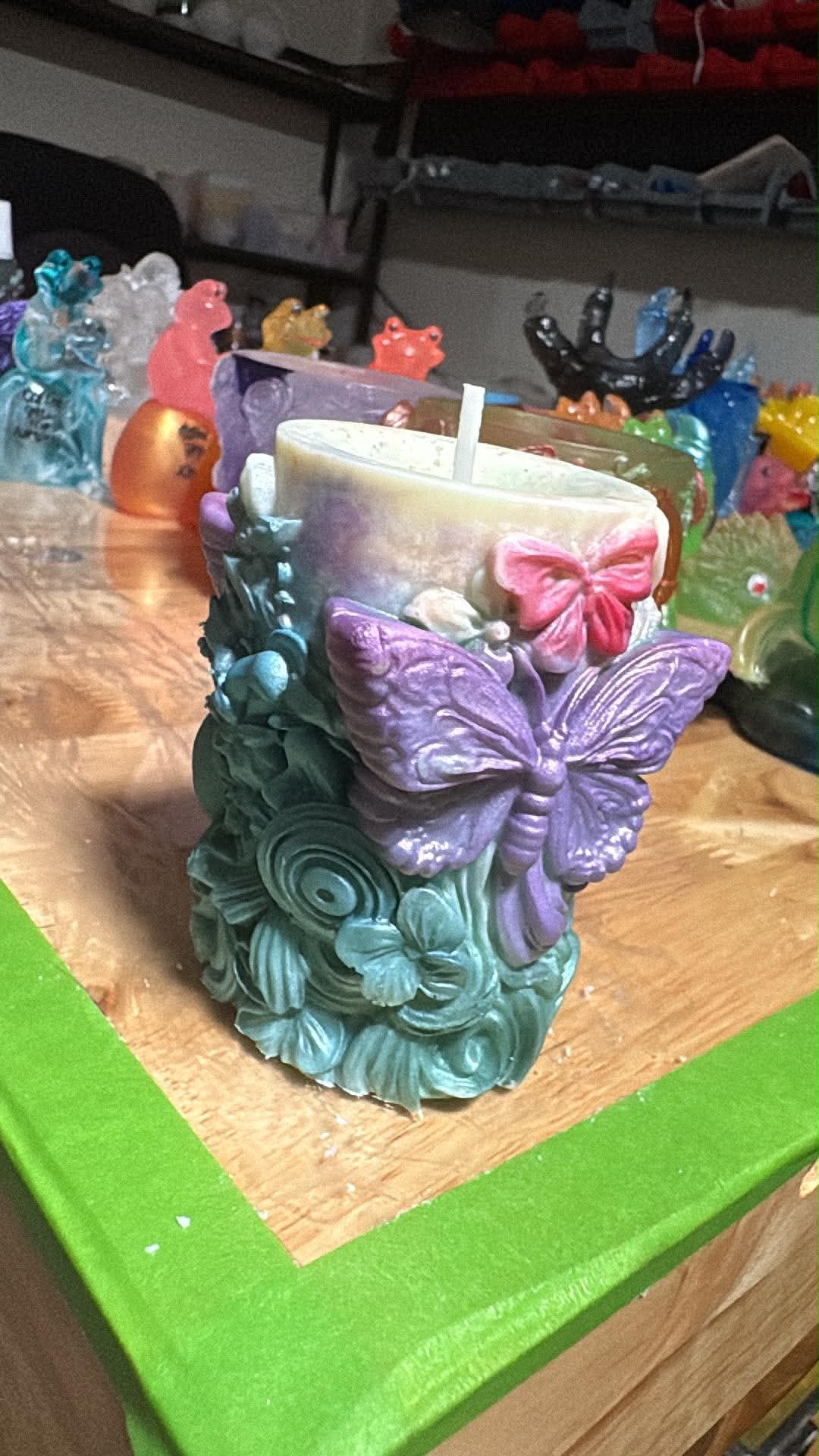 Handmade Butterfly Candle – Hand-Painted & Made to Order