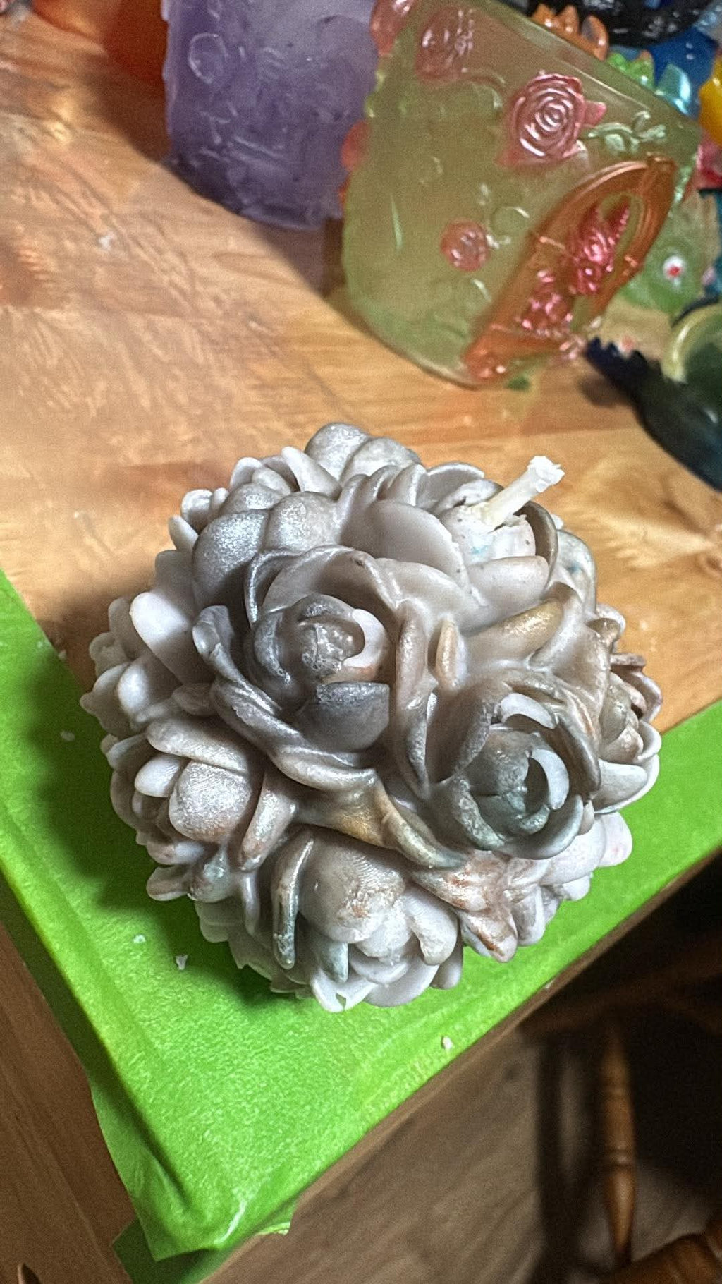 Handmade Bundle of Roses Candle – Hand-Painted & Made to Order