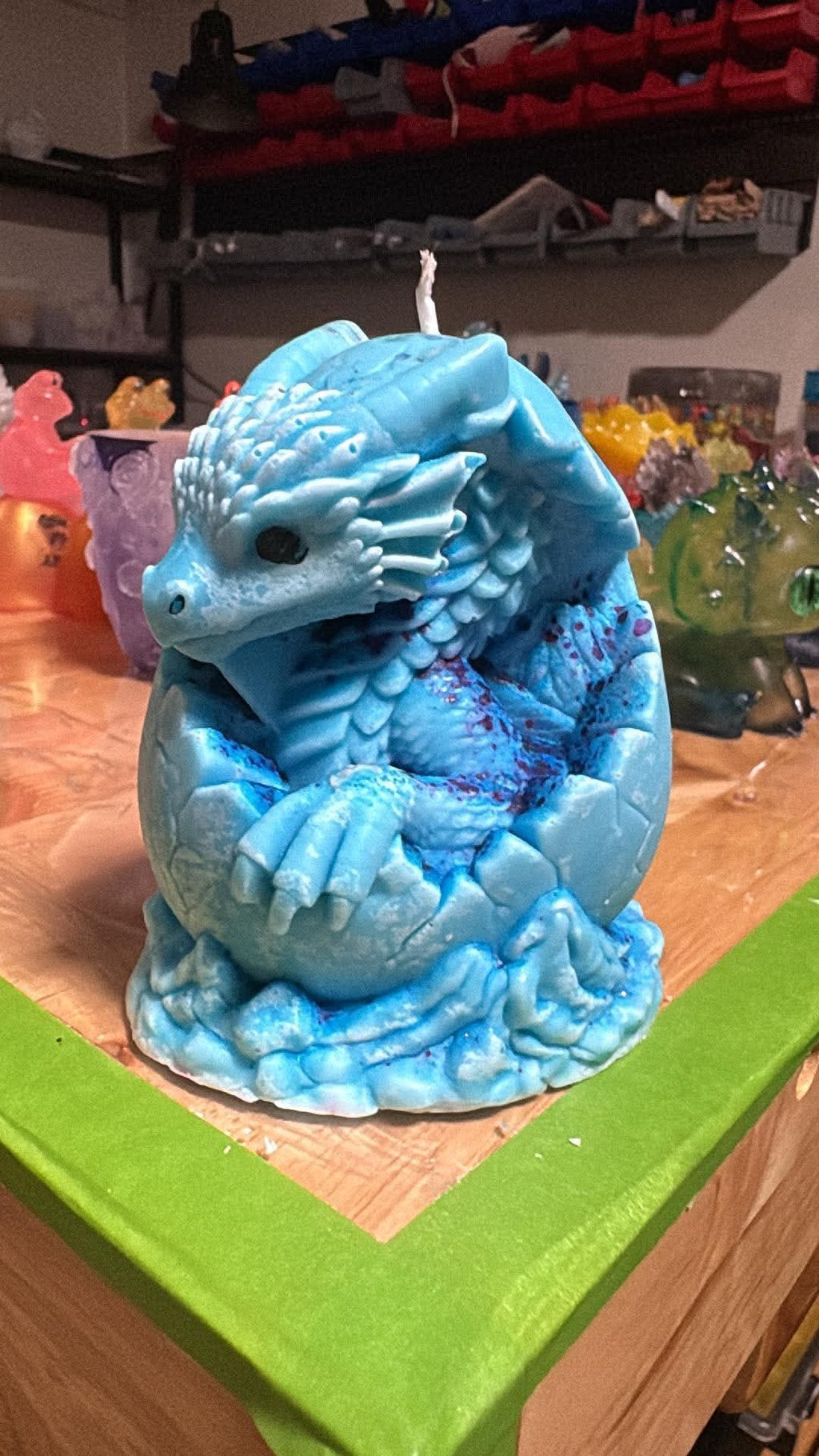Handmade Hatching Dragon Candle – Hand-Painted & Made to Order
