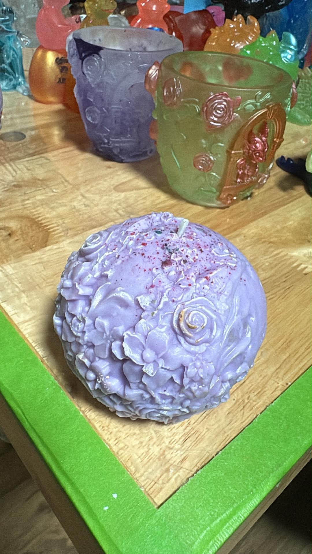 Handmade Moon Candle – Hand-Painted & Made to Order