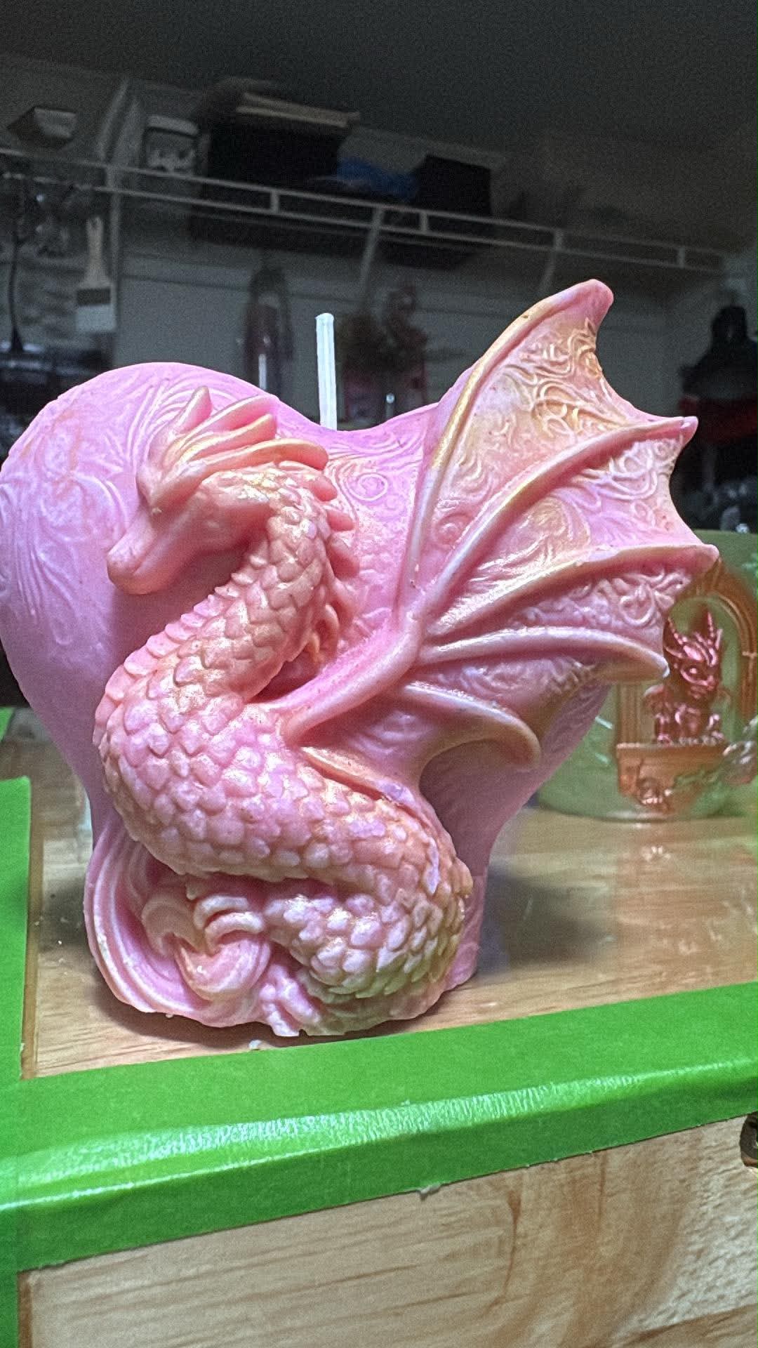 Handmade One-Wing Dragon Candle – Hand-Painted & Made to Order