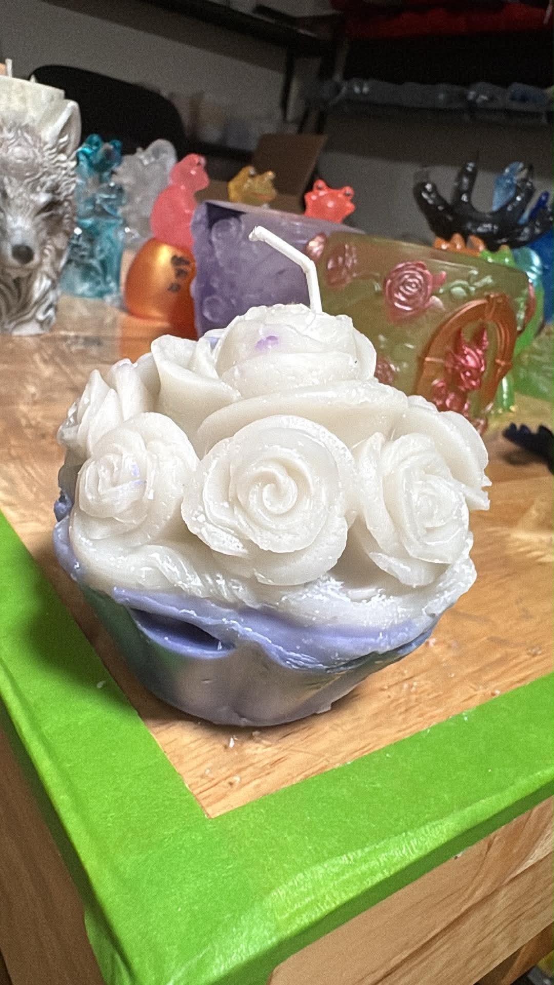 Handmade Cupcake Candle – Hand-Painted & Made to Order