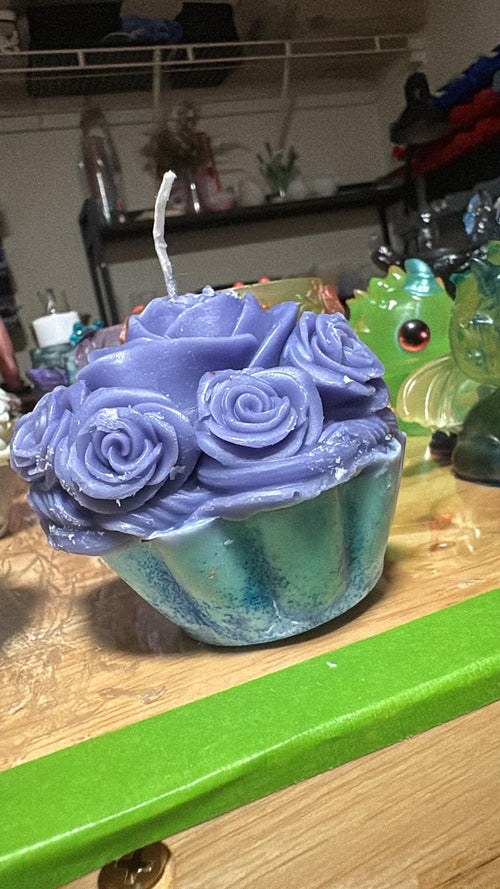 Handmade Cupcake Candle – Hand-Painted & Made to Order