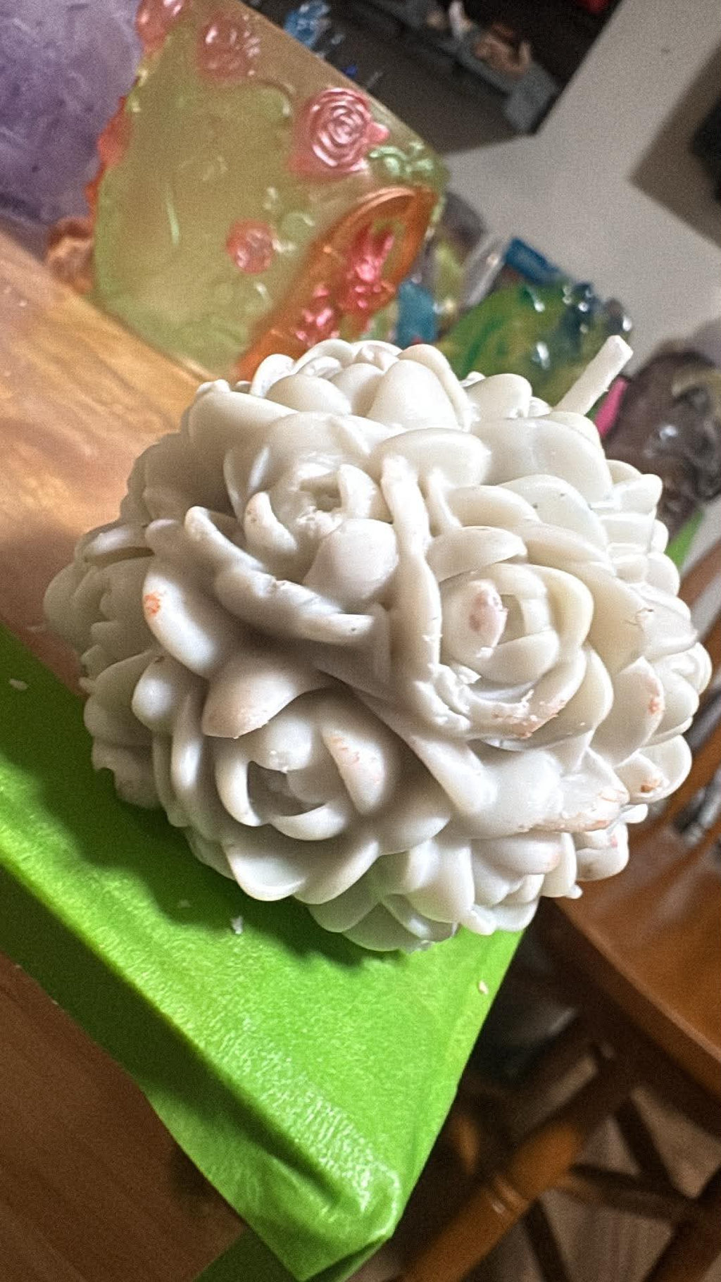 Handmade Bundle of Roses Candle – Hand-Painted & Made to Order