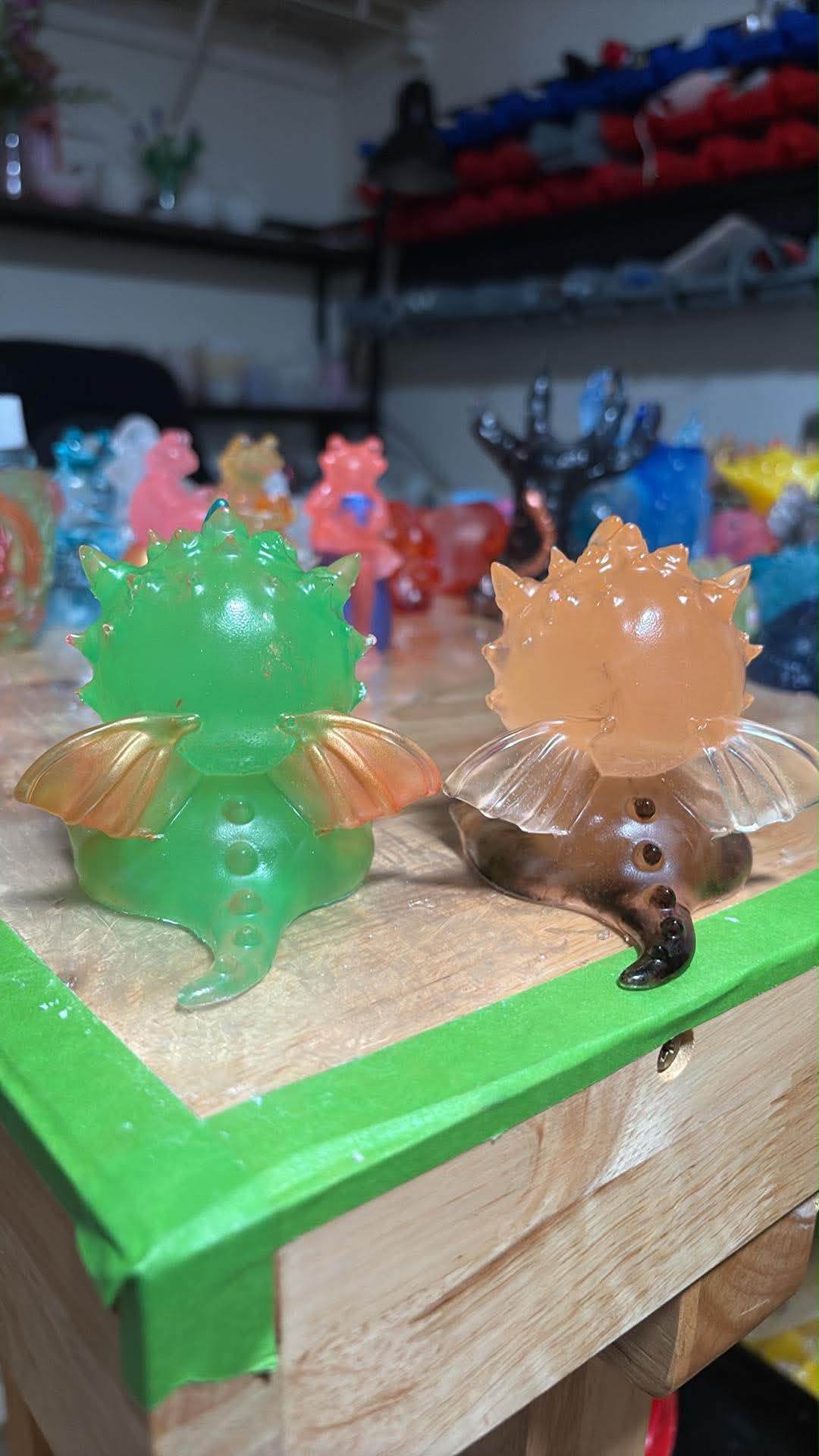 Handmade Lizard Figurine Collection – Resin Art