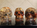 Hear No Speak No See No Evil Skull Set – Handmade Resin, Glow in the Dark