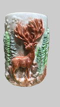Handmade Deer in Woods Candle – Hand-Painted & Made to Order