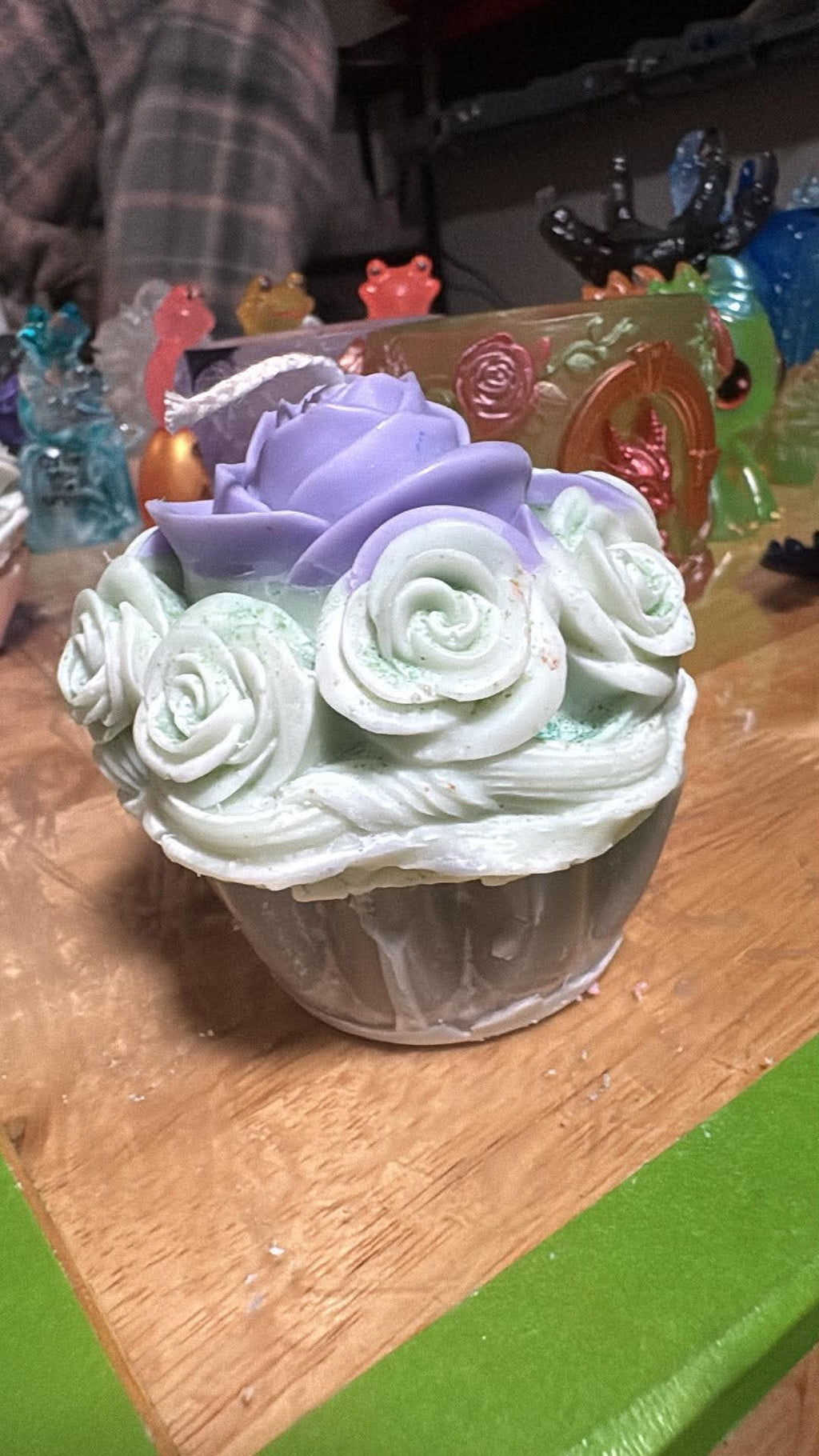 Handmade Cupcake Candle – Hand-Painted & Made to Order