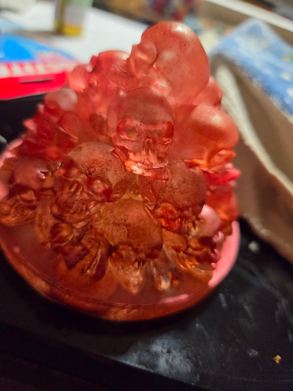 Handmade Resin Pile of Skulls Light – Custom Color, Glow in the Dark