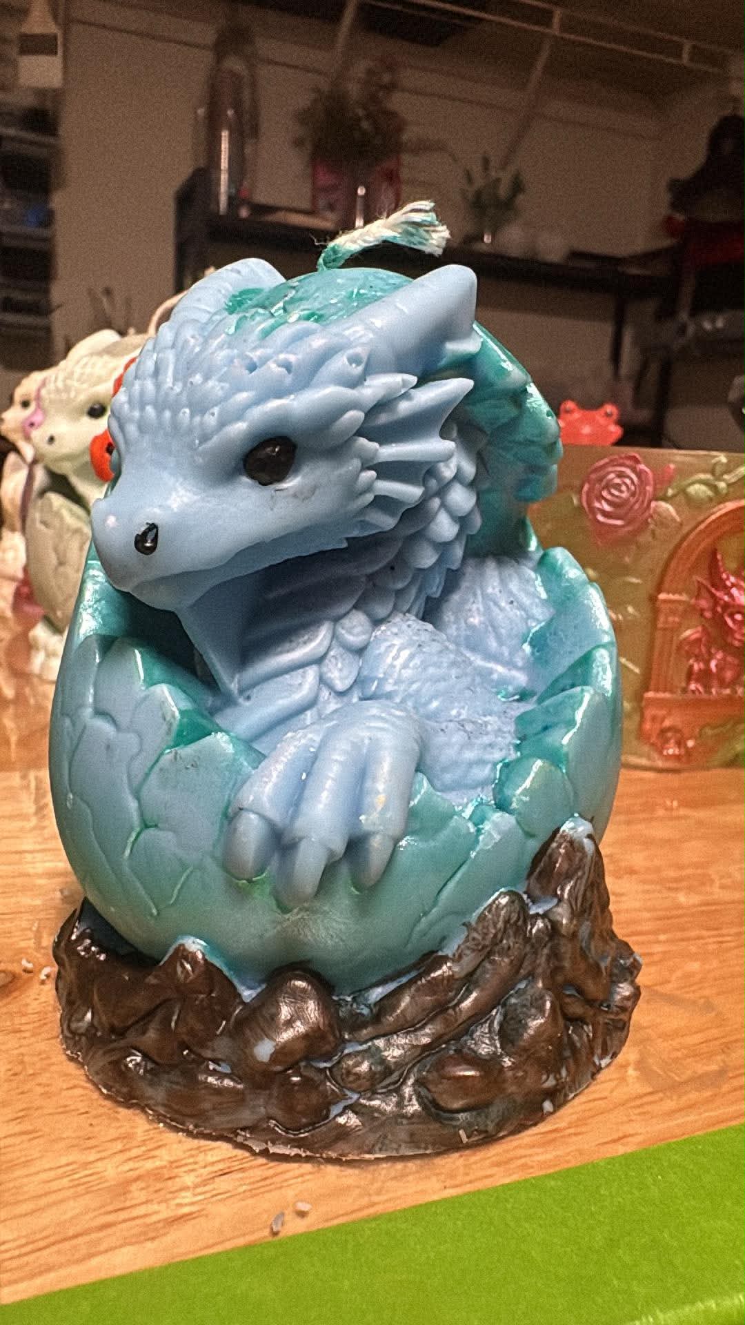Handmade Hatching Dragon Candle – Hand-Painted & Made to Order