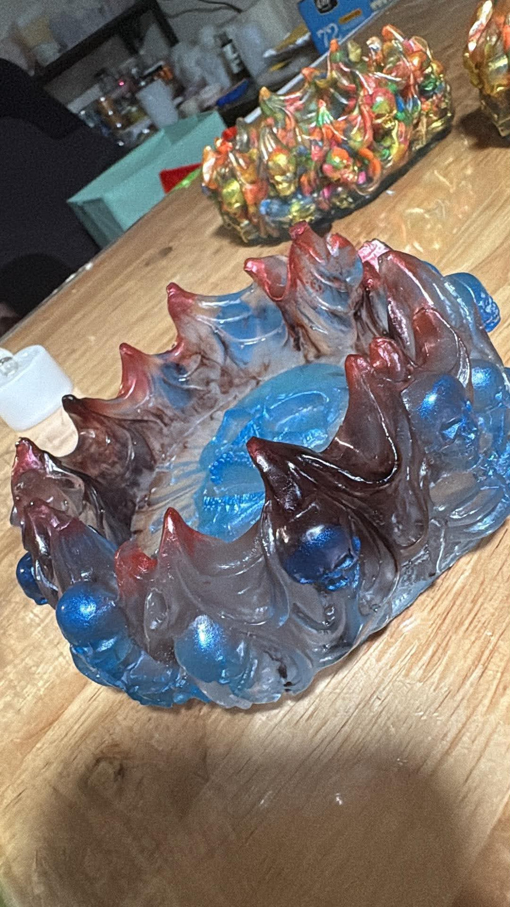 Handmade Skull Resin Decorative Tray – Custom Color