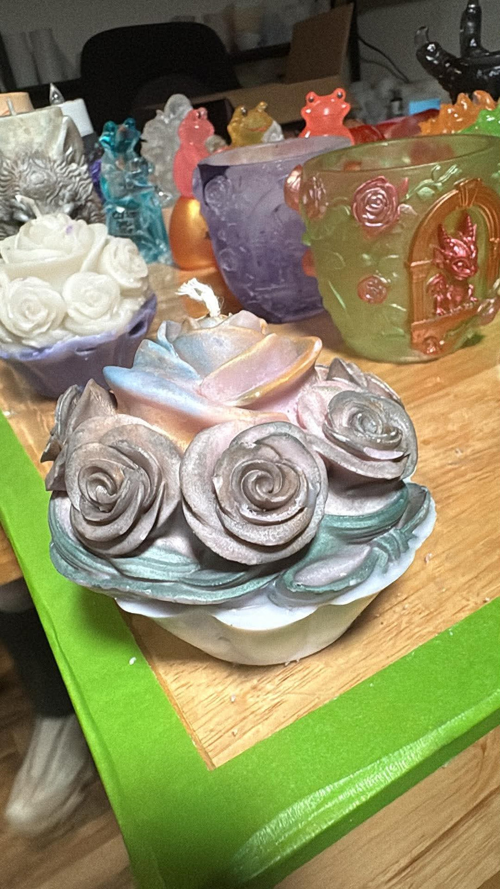 Handmade Cupcake Candle – Hand-Painted & Made to Order