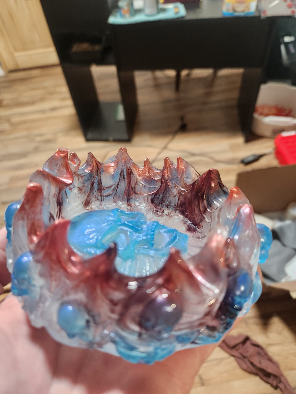 Handmade Skull Resin Decorative Tray – Custom Color