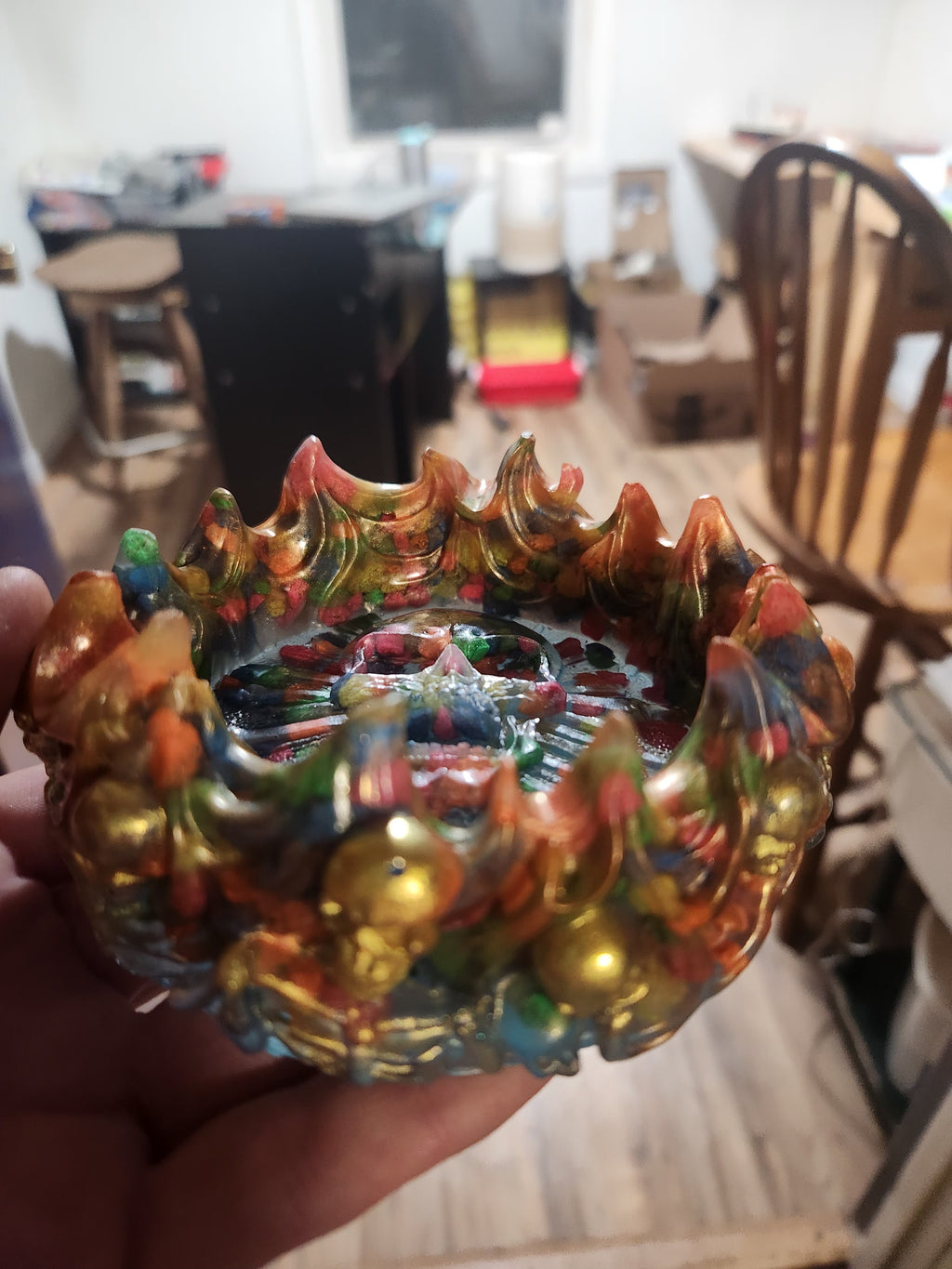 Handmade Skull Resin Decorative Tray – Custom Color