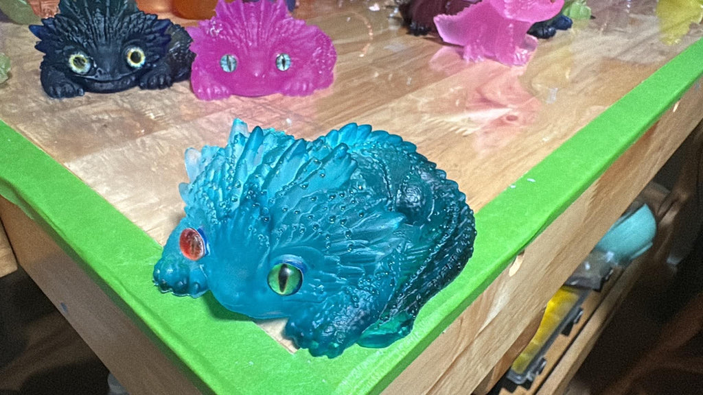 Handmade Lizard Figurine Collection – Resin Art