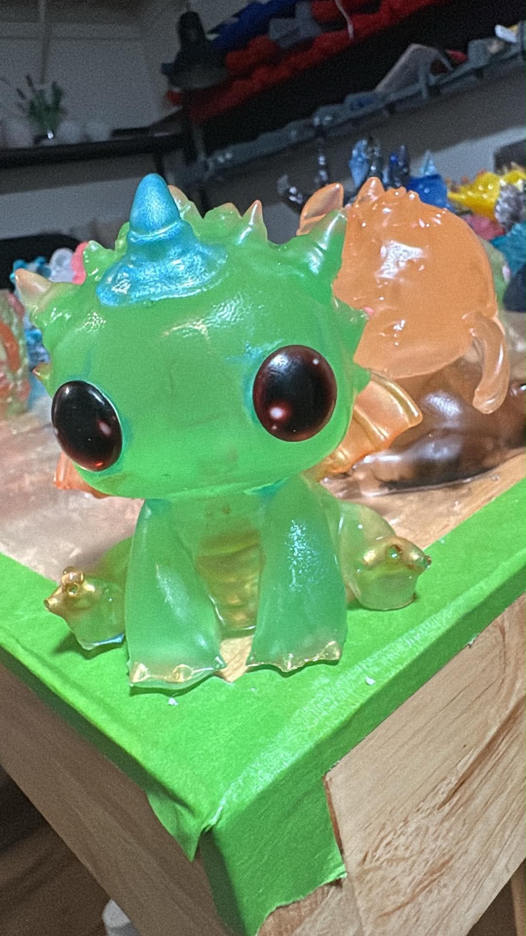 Handmade Lizard Figurine Collection – Resin Art