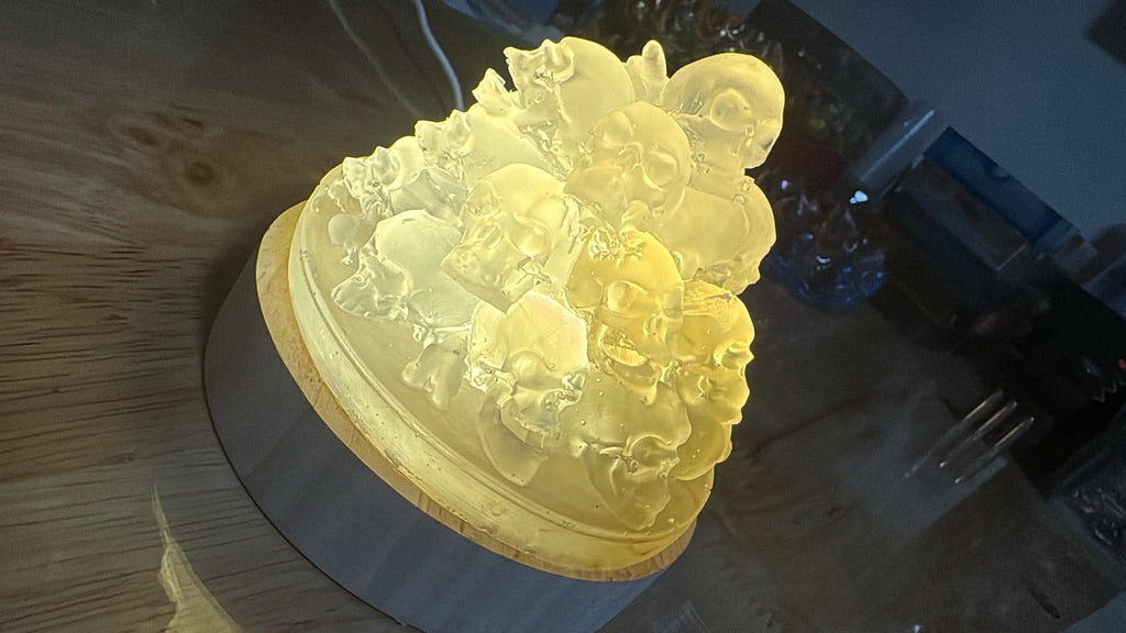 Handmade Resin Pile of Skulls Light – Custom Color