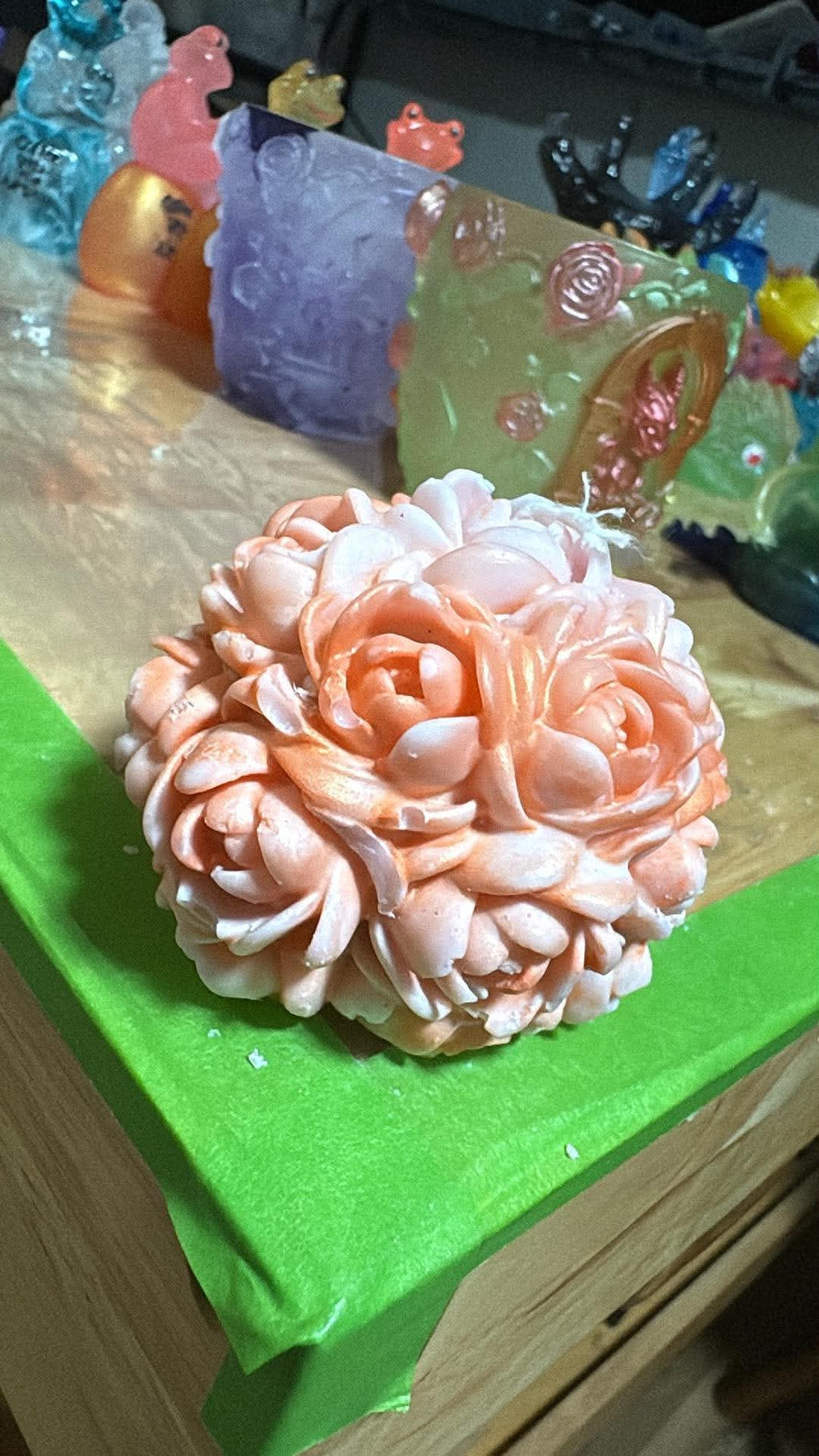 Handmade Bundle of Roses Candle – Hand-Painted & Made to Order