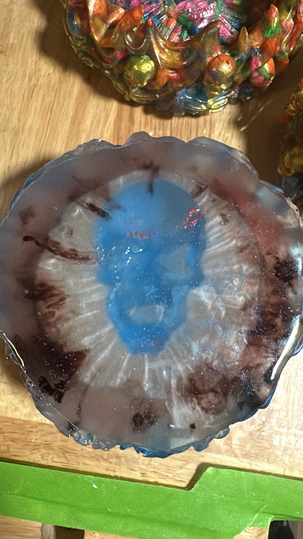 Handmade Skull Resin Decorative Tray – Custom Color
