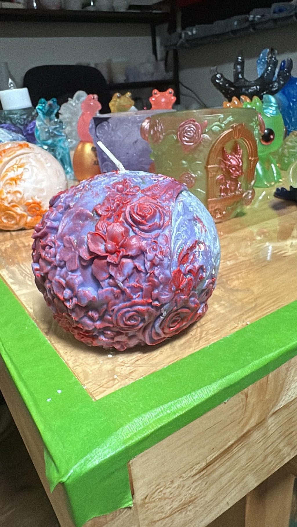 Handmade Moon Candle – Hand-Painted & Made to Order