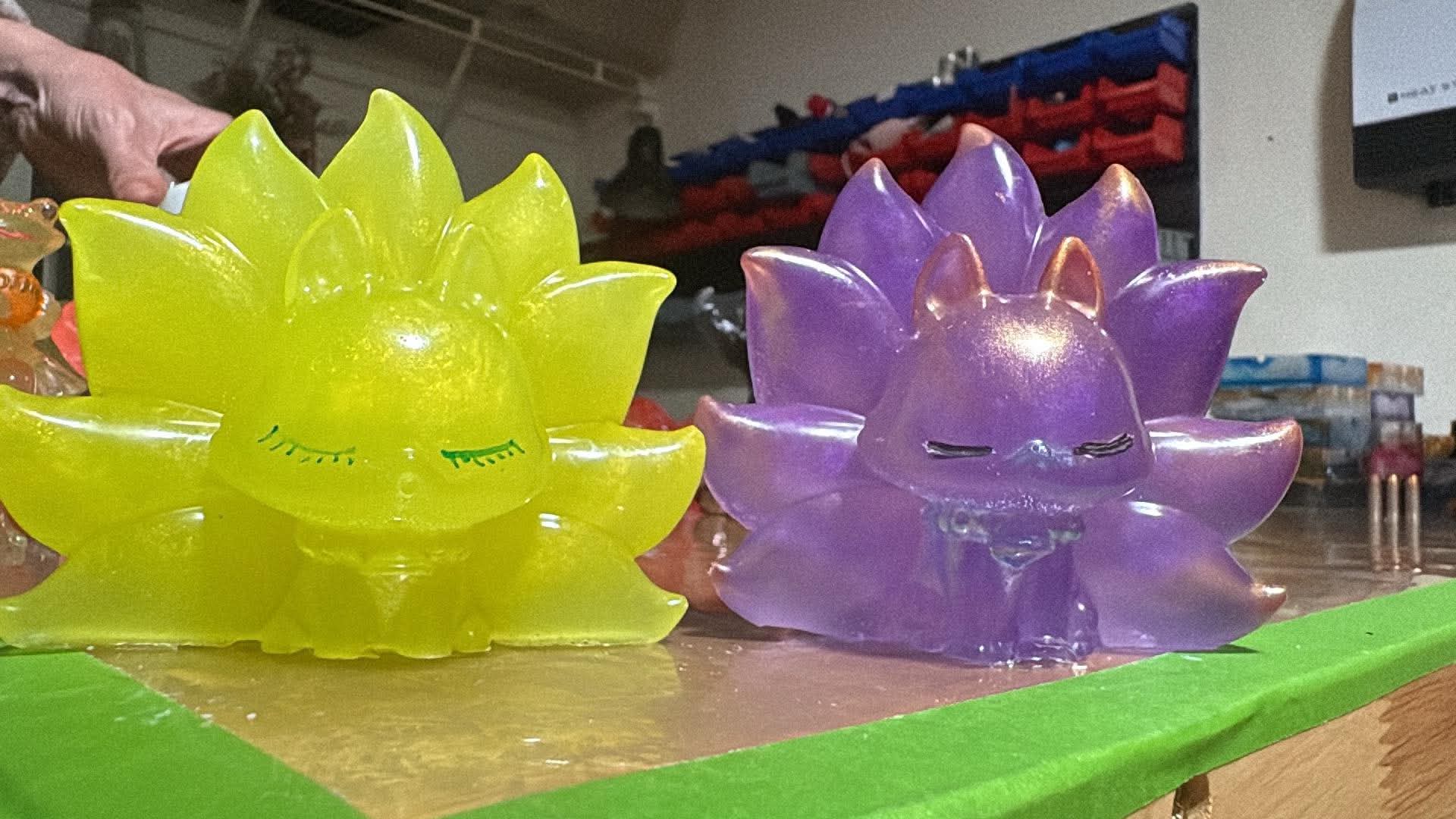 Handmade Lizard Figurine Collection – Resin Art