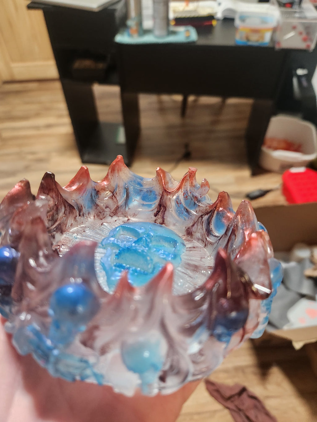 Handmade Skull Resin Decorative Tray – Custom Color