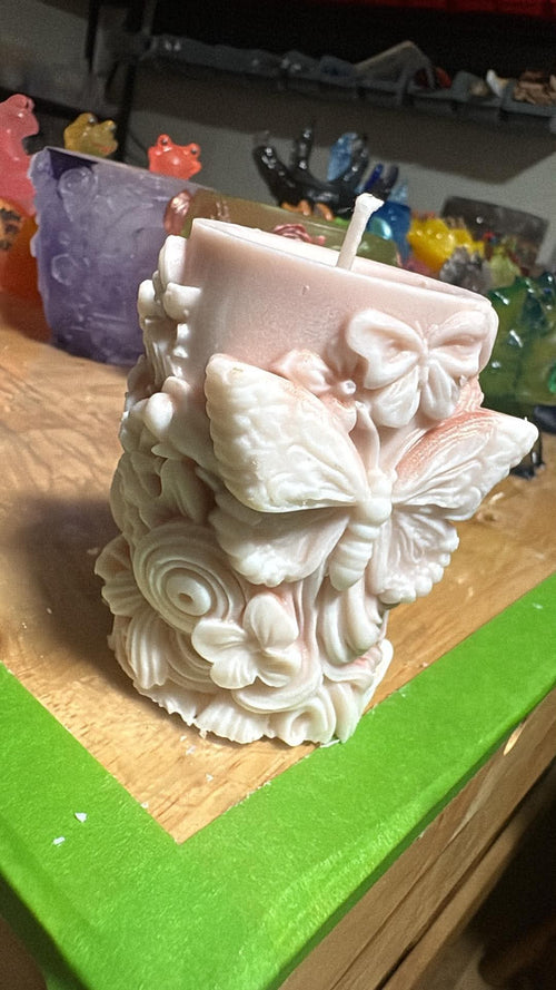 Handmade Butterfly Candle – Hand-Painted & Made to Order