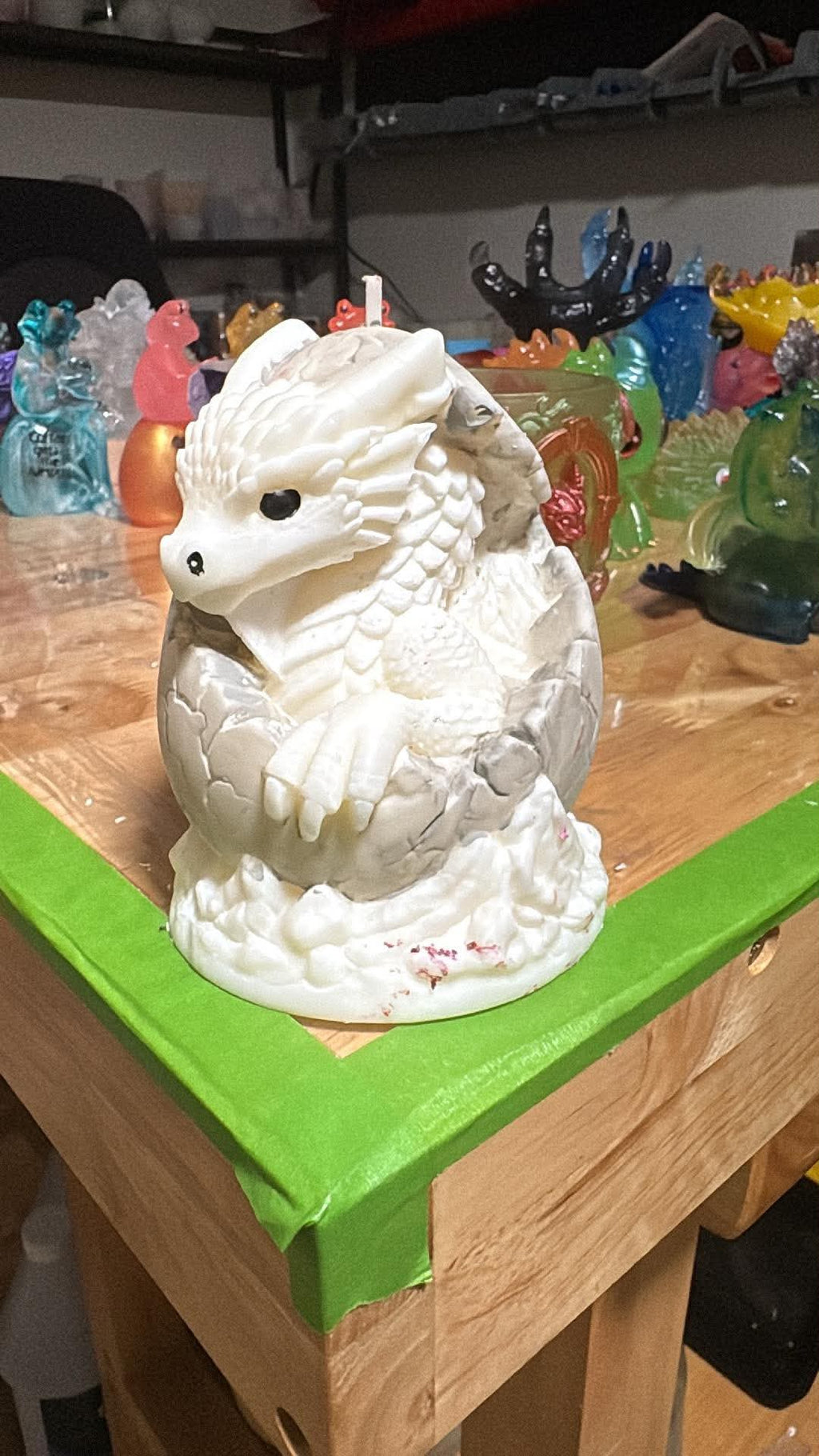 Handmade Hatching Dragon Candle – Hand-Painted & Made to Order