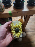 Handmade Sunflower Candle – Hand-Painted & Made to Order